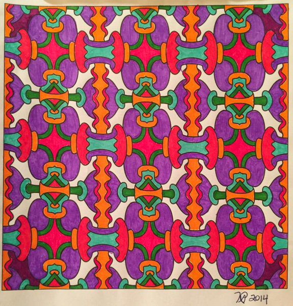 Colored by Nancy Posey - from Snazzy (Angie's Patterns Volume 3)