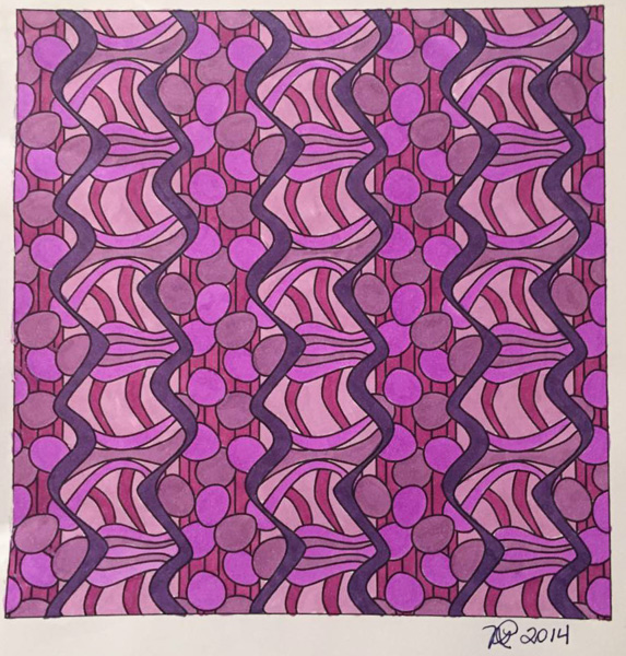 Colored by Nancy Posey - from Whimsy (Angie's Patterns Volume 2)