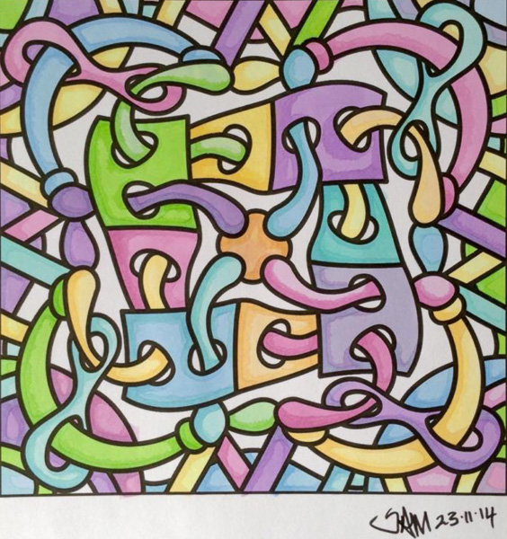Colored by Shazzie Morgan - from Classy (Angie's Patterns Volume 13)