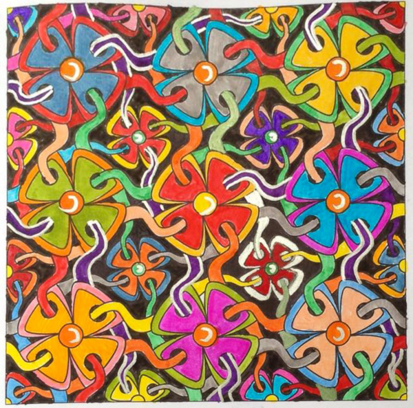 Colored by Shazzie Morgan - from Whimsy (Angie's Patterns Volume 2)