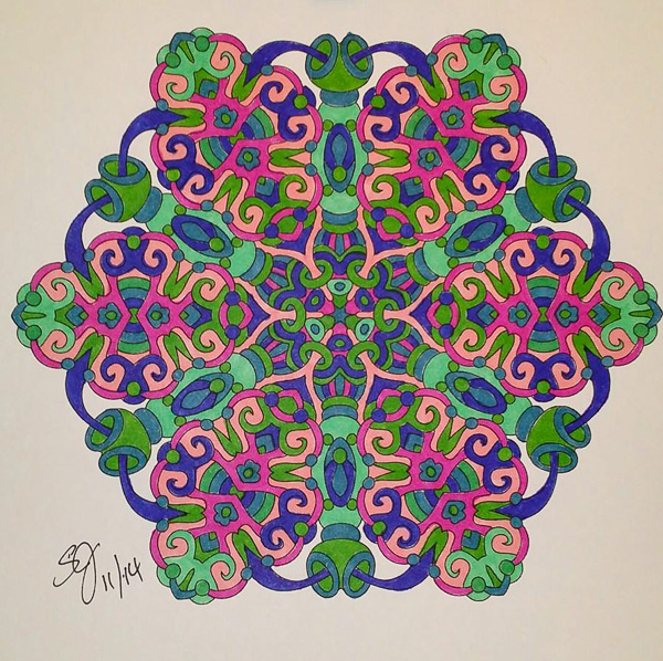 Colored by Shyla Jannusch - from Cool (Angie's Extreme Coloring Books Volume 2)