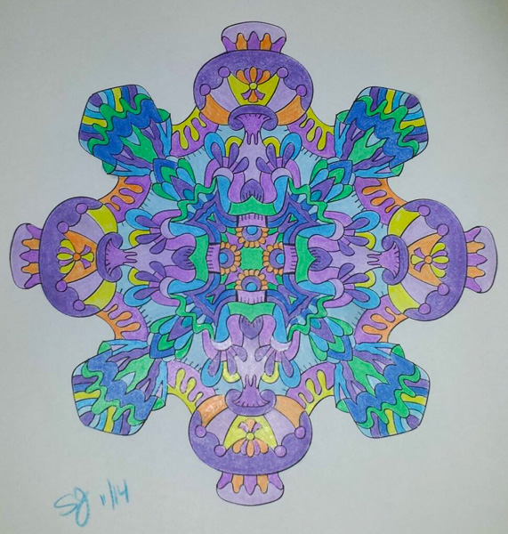 Colored by Shyla Jannusch - from Wow (Angie's Extreme Coloring Books Volume 1)