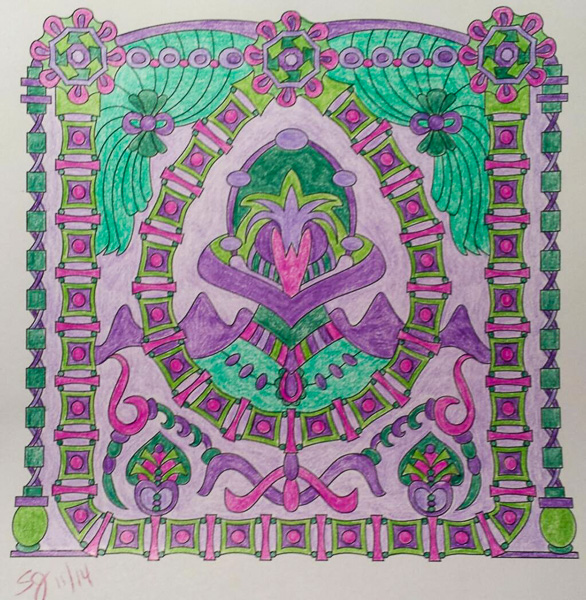Colored by Shyla Jannusch - from Wow (Angie's Extreme Coloring Books Volume 1)