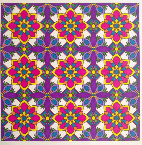 Colored by Amy Wilson-Fontenot - from Flowers (Angie's Patterns Volume 8)