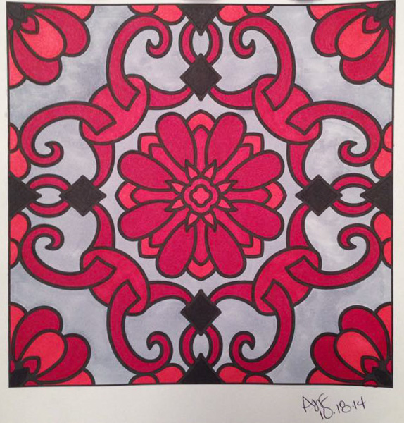 Colored by Amy Wilson-Fontenot - from More Flowers (For Crayons And Wide Tipped Markers)