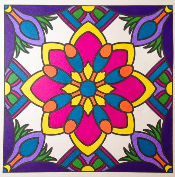 Colored by Amy Wilson-Fontenot - from More Flowers (For Crayons And Wide Tipped Markers)