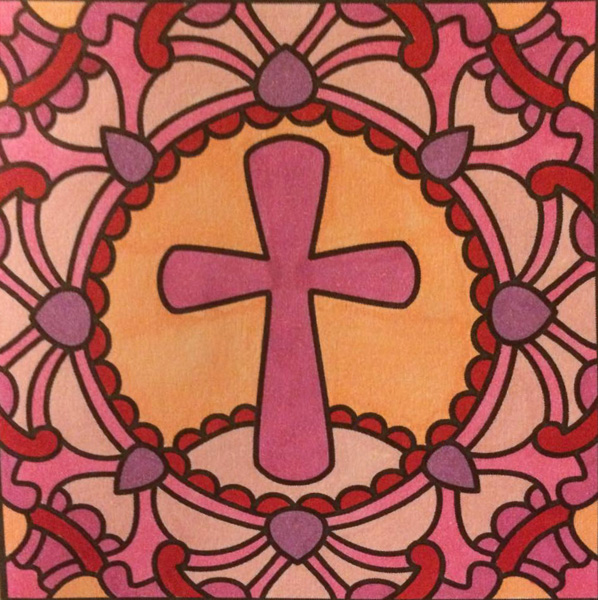 Colored by Jackie Posey - from Faith (A Coloring Journal)