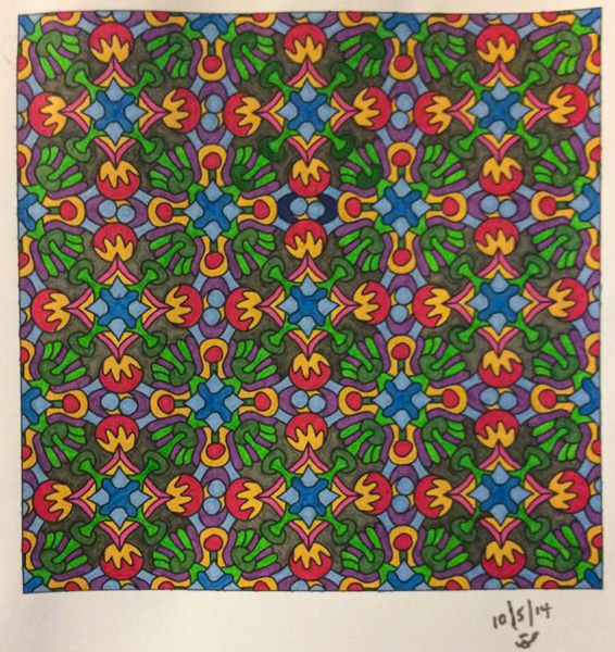 Colored by Jackie Posey - from Snazzy (Angie's Patterns Volume 3)