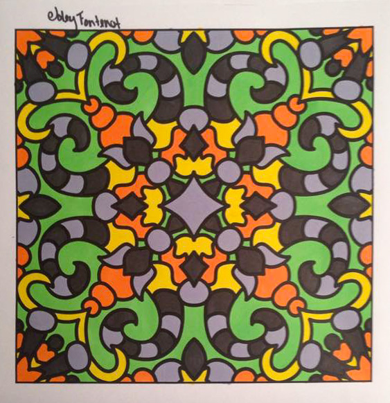 Colored by Joley Fontenot - from More Doodles (For Crayons And Wide Tipped Markers)