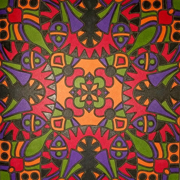 Colored by Judy Sarmiento - from Bling (For Crayons And Wide Tipped Markers)