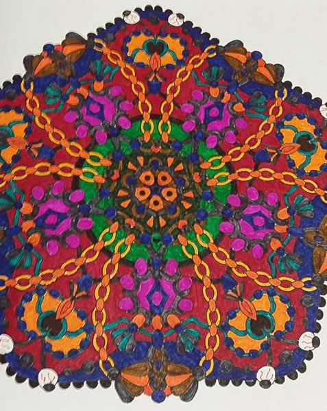 Colored by Lorraine Allen - from Wow (Angie's Extreme Coloring Books Volume 1)