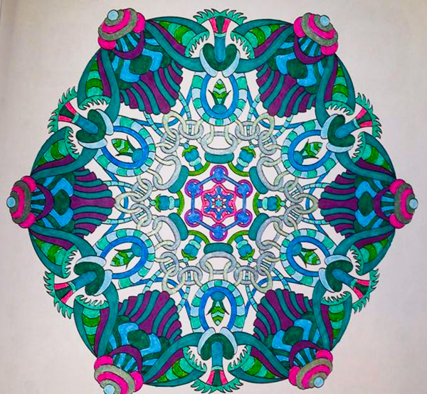 Colored by Lorraine Allen - from Wow (Angie's Extreme Coloring Books Volume 1)