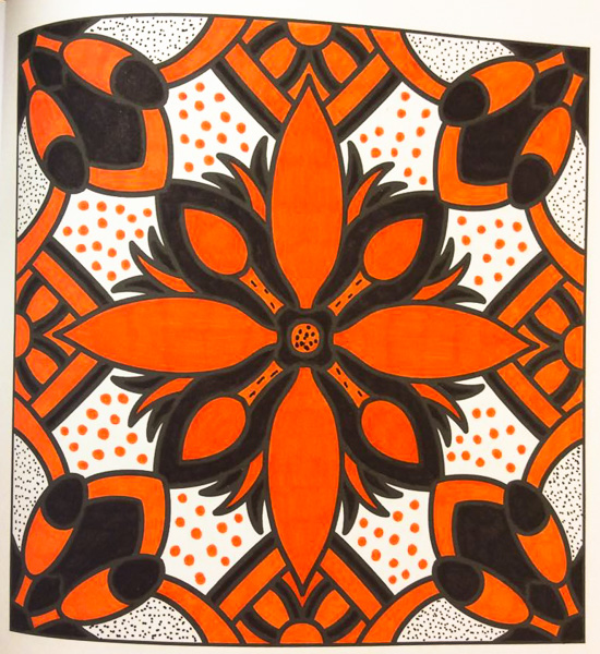 Colored by Lynda Crossland - from Flowers (For Crayons And Wide Tipped Markers