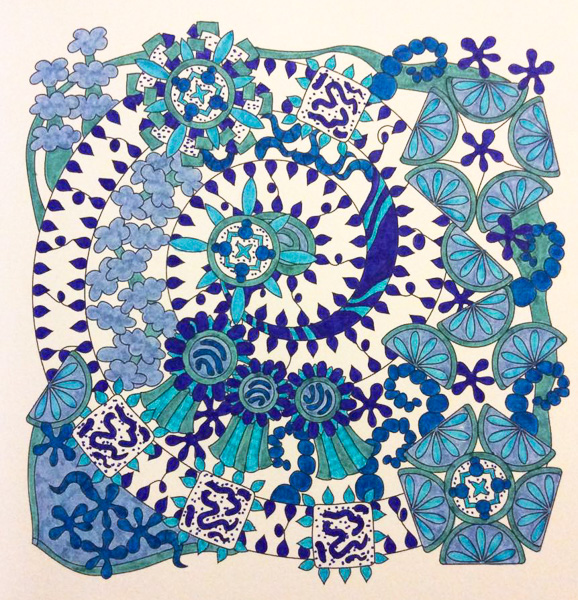 Colored by Lynda Crossland - from Wow (Angie's Extreme Coloring Books Volume 1)