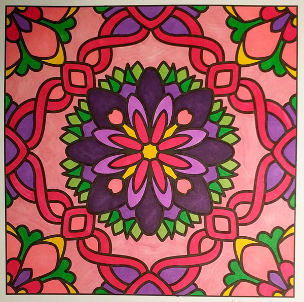 Colored by Melissa Adamek-Dean - from More Flowers (For Crayons And Wide Tipped Markers)