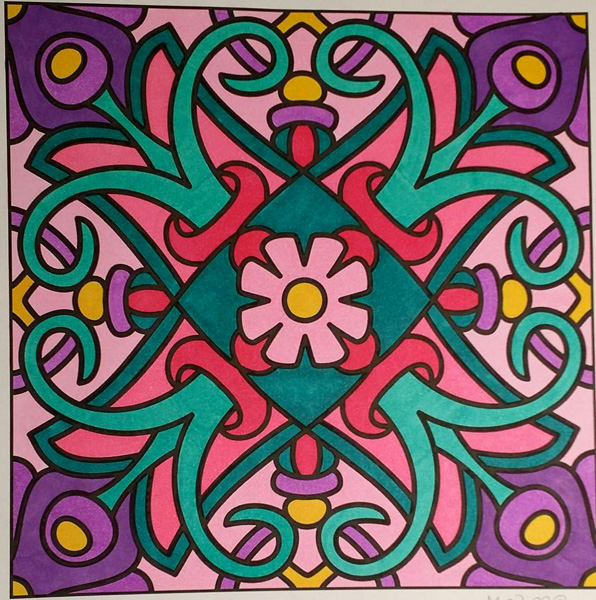Colored by Melissa Adamek-Dean - from Nifty (For Crayons And Wide Tipped Markers)