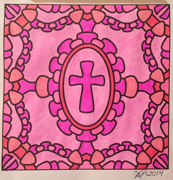 Colored by Nancy Posey - from More Faith (For Crayons And Wide Tipped Markers)