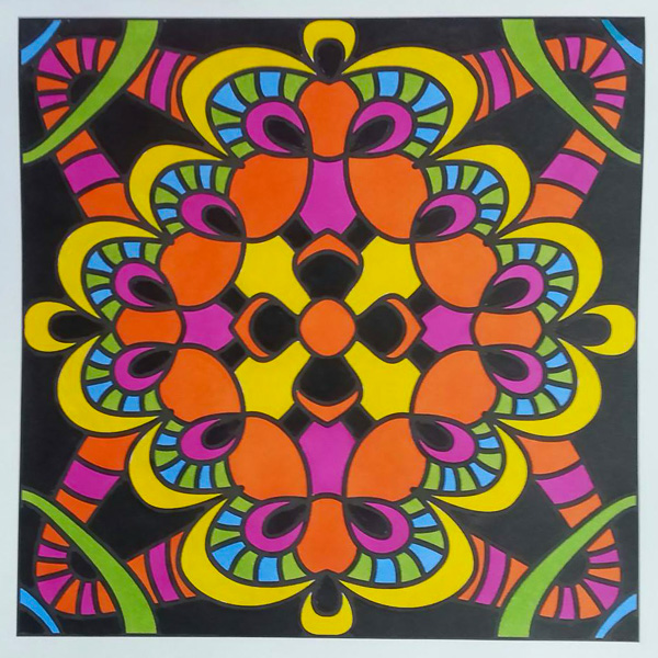 Colored by Sharon Helene - from Pizzazz (For Crayons And Wide Tipped Markers)