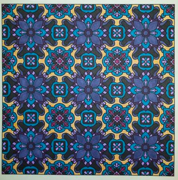 Colored by Tara Bialek - from Flowers (For Crayons And Wide Tipped Markers)