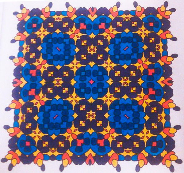 Colored by Amanda Haws - from Ink Doilies (Angie's Patterns Volume 1)
