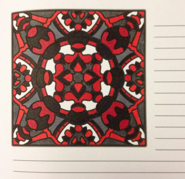 Colored by Cozette Morstein - from More Doodles (A Coloring Journal)