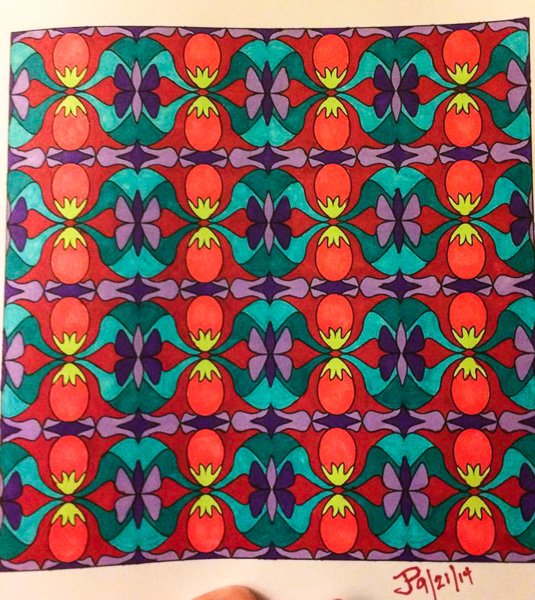 Colored by Jackie Posey - from Whimsy (Angie's Patterns Volume 2)