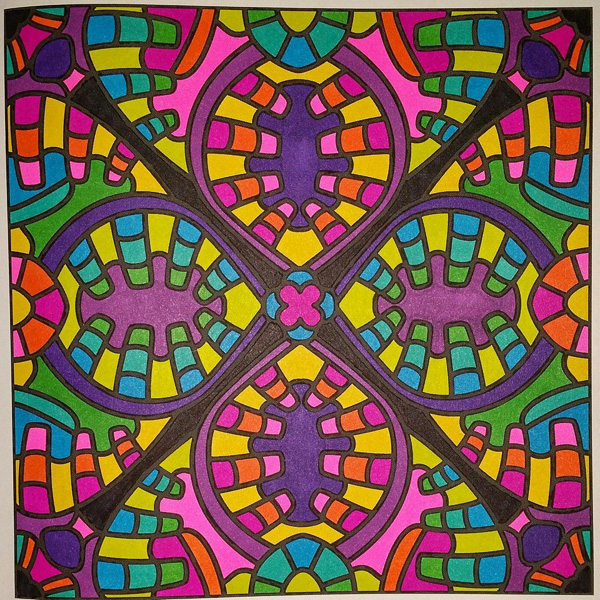 Colored by Judy Sarmiento - from Bling (For Crayons And Wide Tipped Markers)