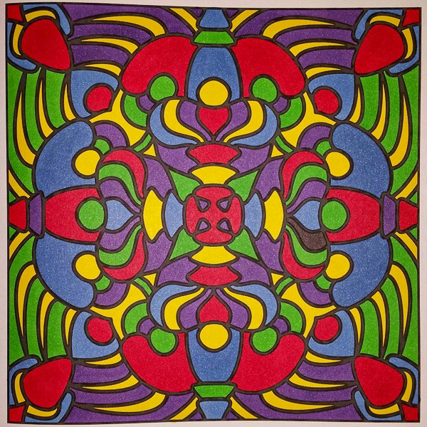 Colored by Judy Sarmiento - from Bling (For Crayons And Wide Tipped Markers)
