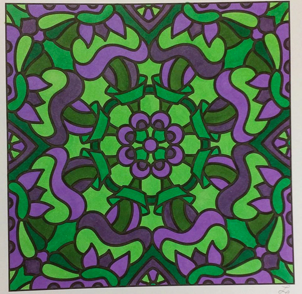 Colored by Lauren Adamek-Dean - from Classy (For Crayons And Wide Tipped Markers)