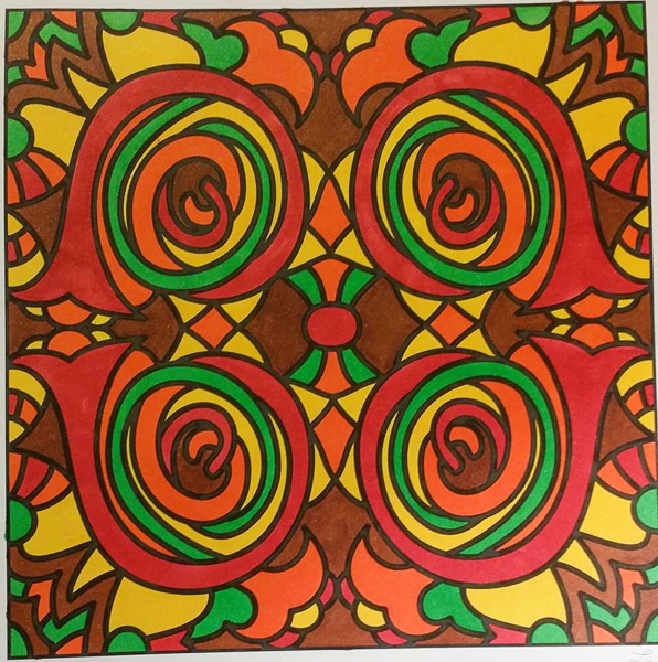 Colored by Lauren Adamek-Dean - from Classy (For Crayons And Wide Tipped Markers)