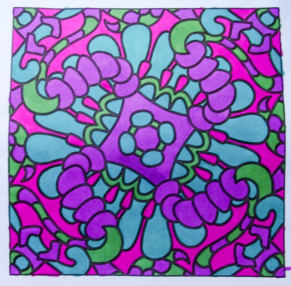 Colored by Mary Weeks - from Doodles (For Crayons And Wide Tipped Markers)