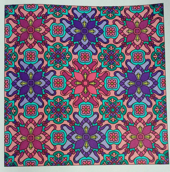 Colored by Melissa Adamek-Dean - from Flowers (Angie's Patterns Volume 8)