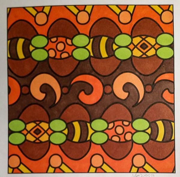 Colored by Melissa Adamek-Dean - from Nifty (For Crayons And Wide Tipped Markers)