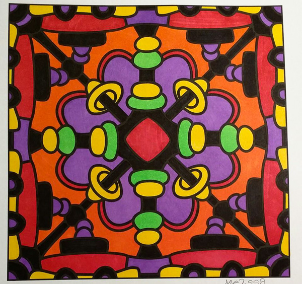 Colored by Melissa Adamek-Dean - from Nifty (For Crayons And Wide Tipped Markers)