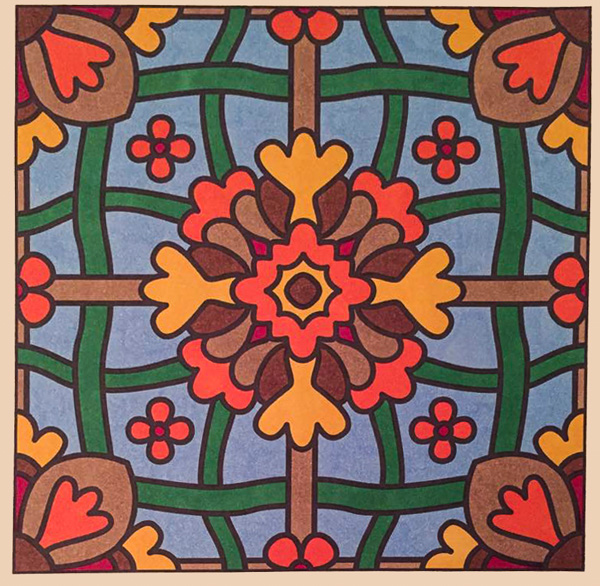 Colored by Melissa Evans - from More Flowers (For Crayons And Wide Tipped Markers)