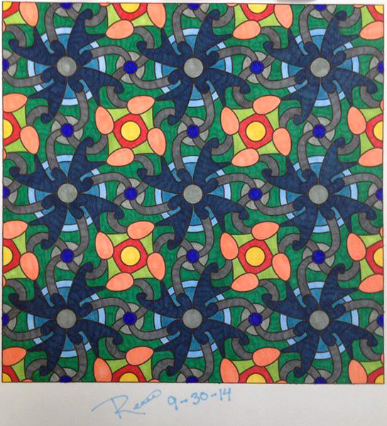 Colored by Renee Maas - from Whimsy (Angie's Patterns Volume 2)