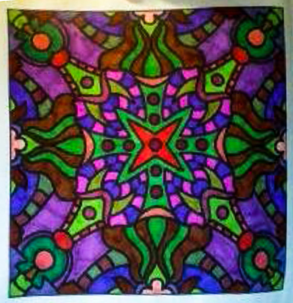 Colored by Satonia Rogers - from Doodles (For Crayons And Wide Tipped Markers)