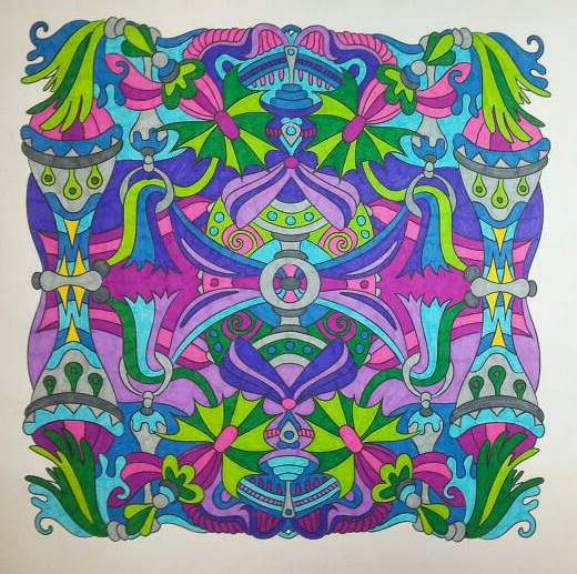 Colored by Stacey Walter - from Wow (Angie's Extreme Coloring Books Volume 1)