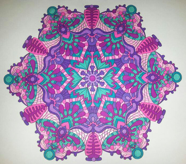 Colored by Stacey Walter - from Wow (Angie's Extreme Coloring Books Volume 1)