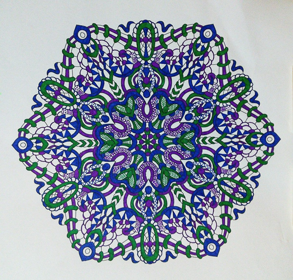 Colored by Stacey Walter - from Wow (Angie's Extreme Coloring Books Volume 1)