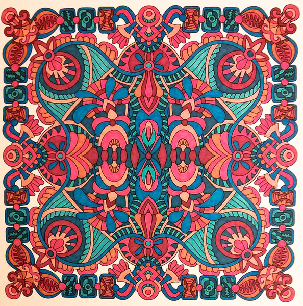 Colored by Stacey Walter - from Wow (Angie's Extreme Coloring Books Volume 1)