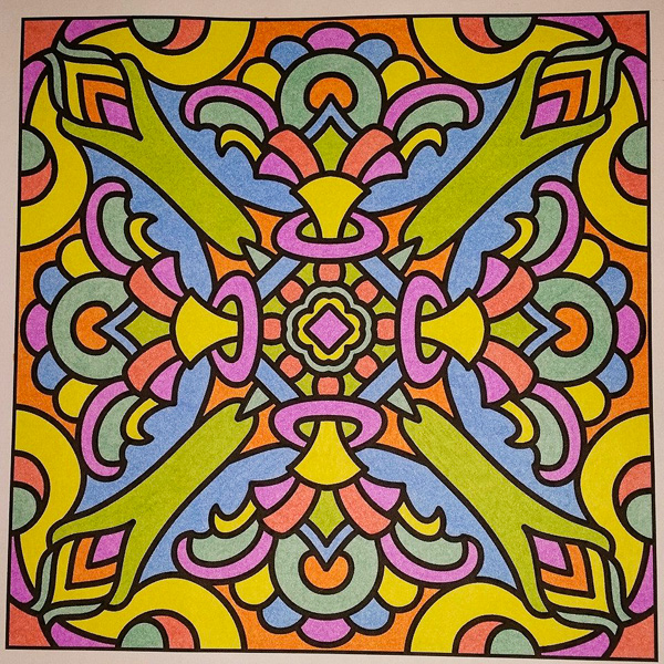 Colored by Judy Sarmiento - from Bling (For Crayons And Wide Tipped Markers)