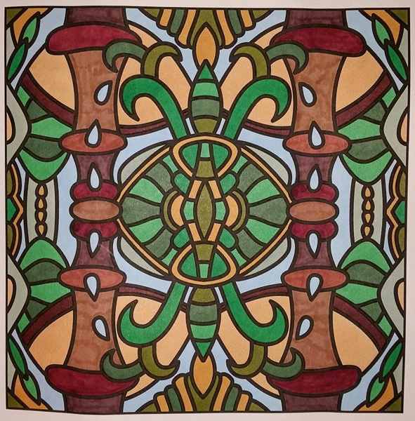 Colored by Judy Sarmiento - from Bling (For Crayons And Wide Tipped Markers)