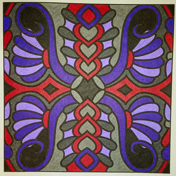 Colored by Judy Sarmiento - from Bling (For Crayons And Wide Tipped Markers)