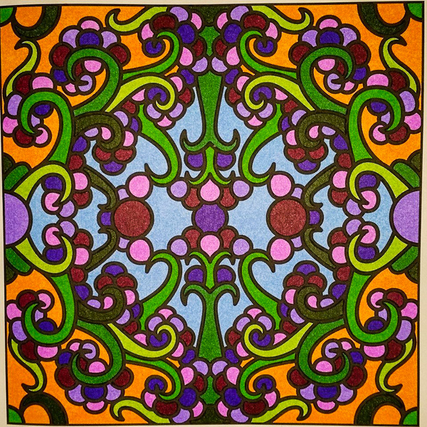 Colored by Judy Sarmiento - from Bling (For Crayons And Wide Tipped Markers)