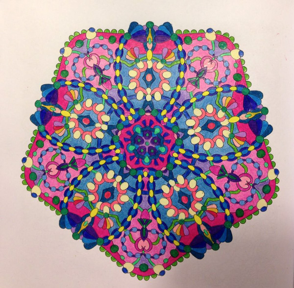 Colored by Margie Aston - from Wow (Angie's Extreme Coloring Books Volume 1)