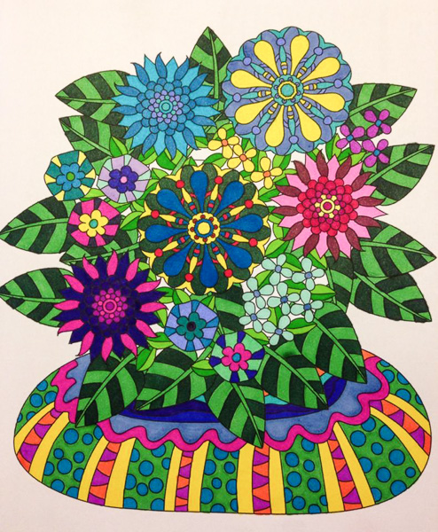 Colored by Margie Aston - from Wow (Angie's Extreme Coloring Books Volume 1)