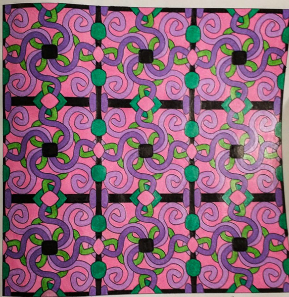 Colored by Melissa Adamek-Dean - from Whimsy (Angie's Patterns - Volume 2)