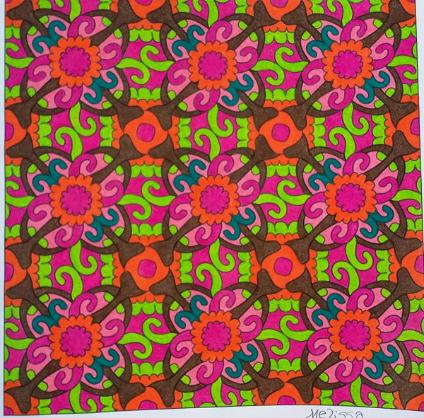Colored by Melissa Adamek-Dean - from Whimsy (Angie's Patterns - Volume 2)
