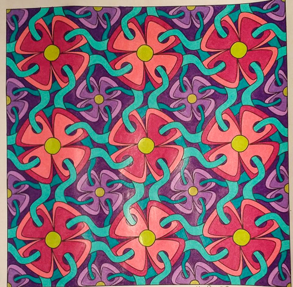 Colored by Melissa Adamek-Dean - from Whimsy (Angie's Patterns - Volume 2)